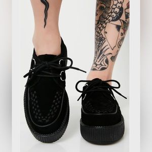 T.U.K  Black Suede Mondo Creepers